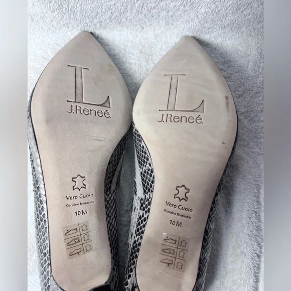 NWT & Box. Luxe J Renee Snake Skin, Size 10 , Kitten heel. Dust bag included- - Picture 10 of 13